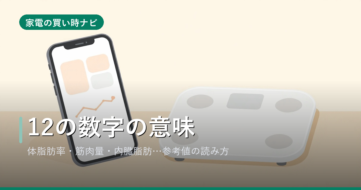 体組成計でわかること｜12の数字の意味と読み方（参考値として使う）