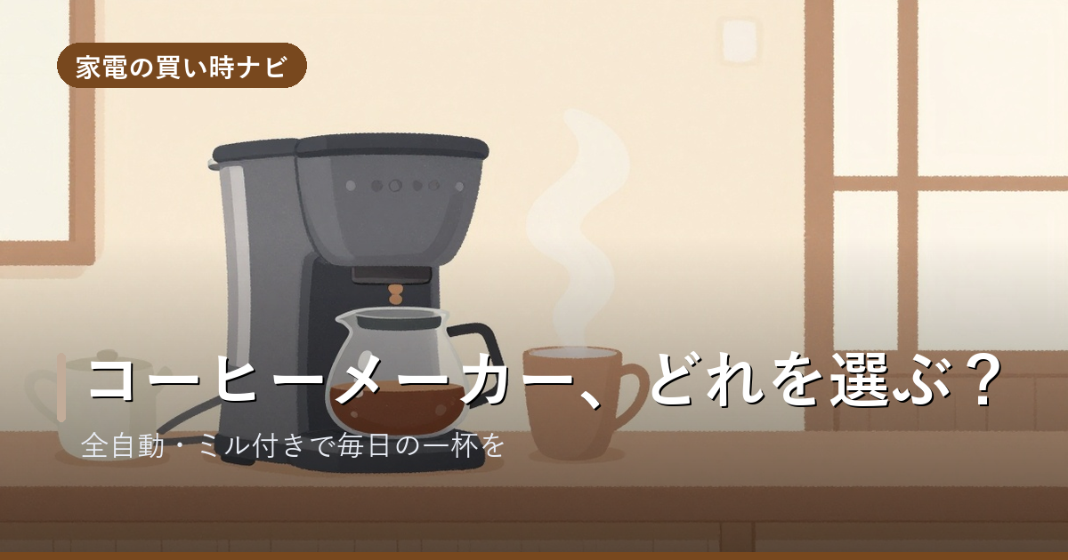 コーヒーメーカー・エスプレッソマシンのおすすめ・選び方