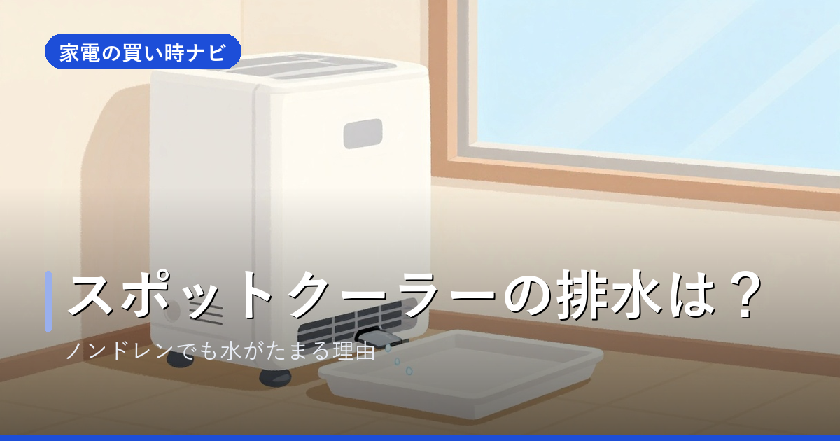 スポットクーラーの排水はどうする?ノンドレンでも水がたまる理由と水抜きのコツ